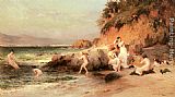 Arthur Paintings - The Bathing Beauties by Frederick Arthur Bridgman